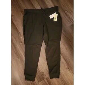 NWT All in Motion Mid-Rise French Terry Joggers Olive Green Womens XXL